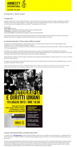 Fulvio Bugani Amnesty International